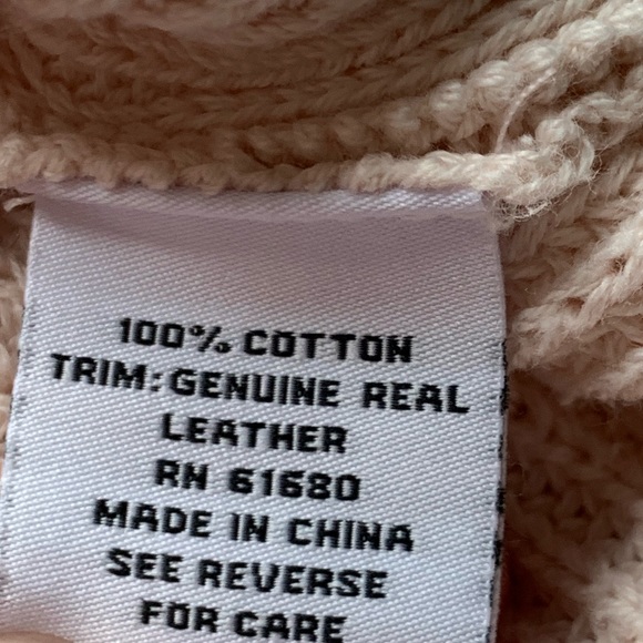 525 America Blush Pink Leather elbow patch sweater - Picture 6 of 7